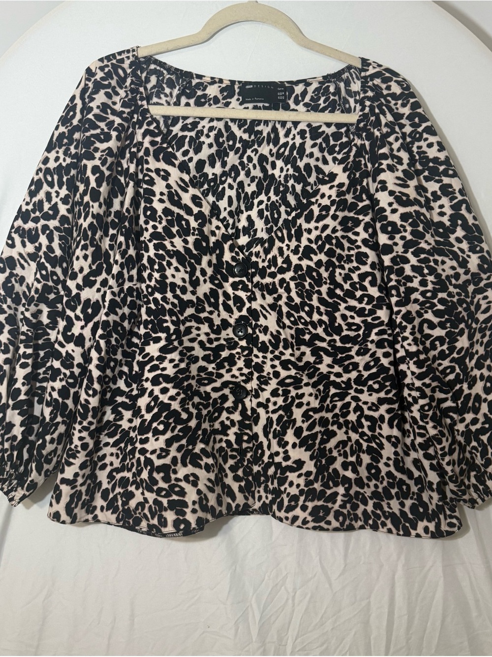 ASOS Leopard Print Button-Front box shirt
